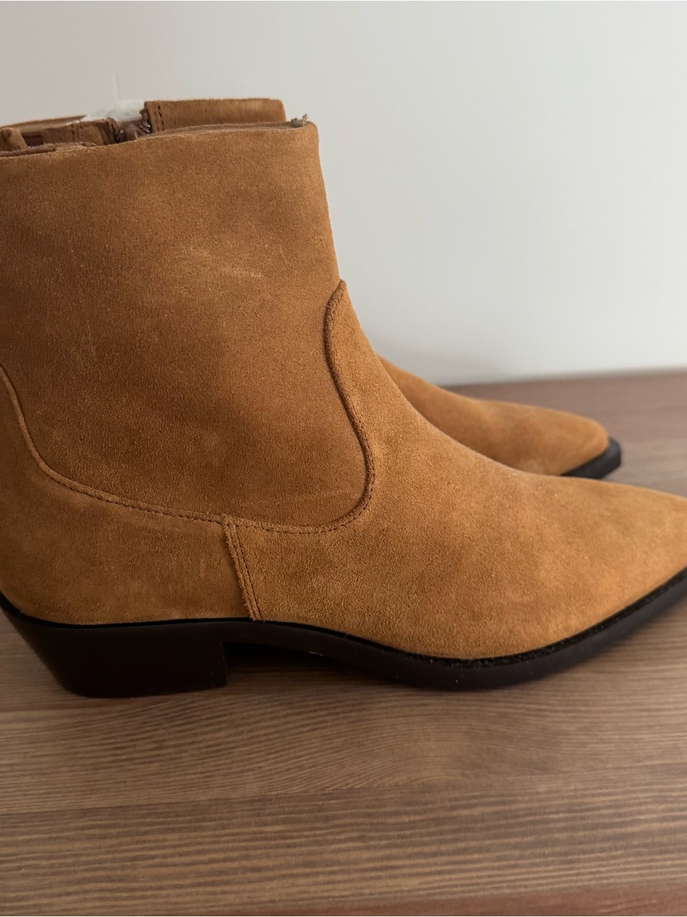 & Other Stories Point-Toe Leather Ankle Boots US8 - Picture 5 of 6